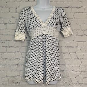 Self Esteem Blue Polka Dot Top W/ Hood